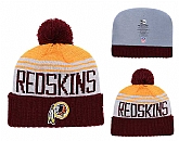Redskins Team Logo Red Pom Knit Hat,baseball caps,new era cap wholesale,wholesale hats